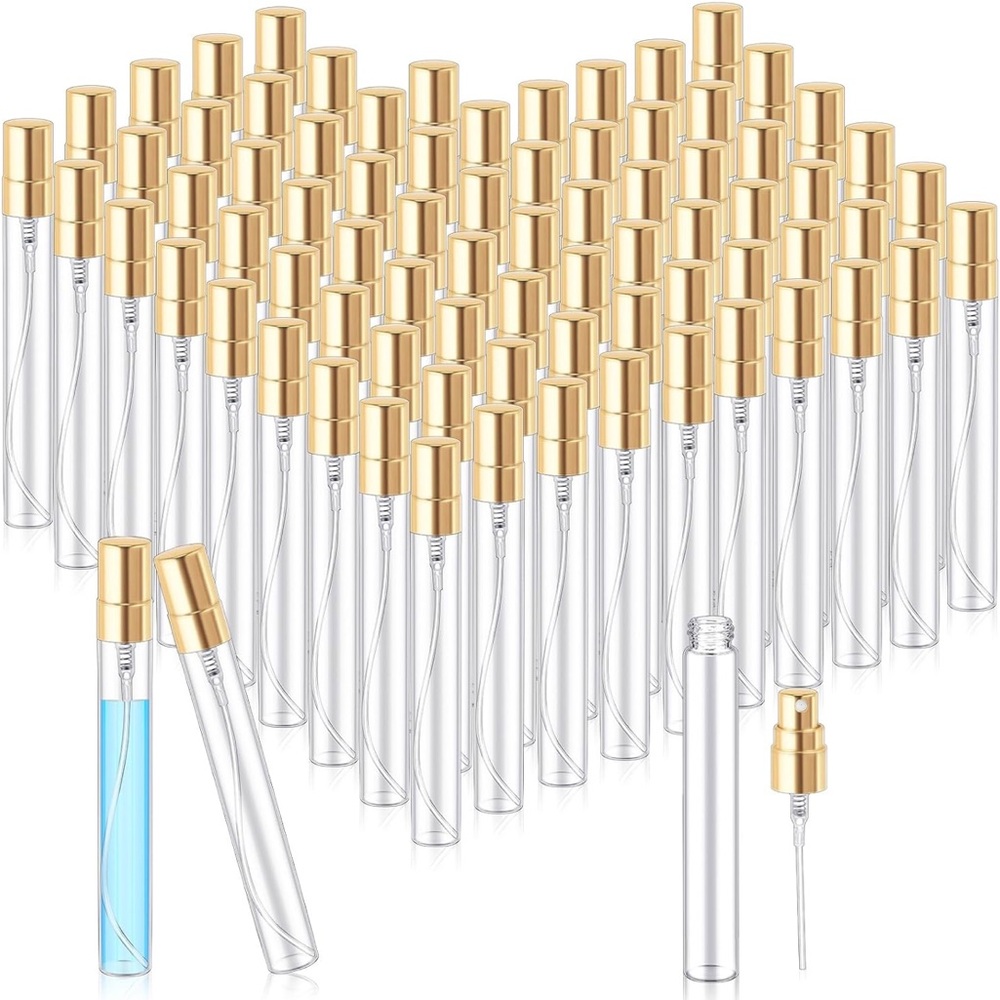 ✨75 Mini Glass Perfume Sprayers – Travel-Ready & Elegant! 💛